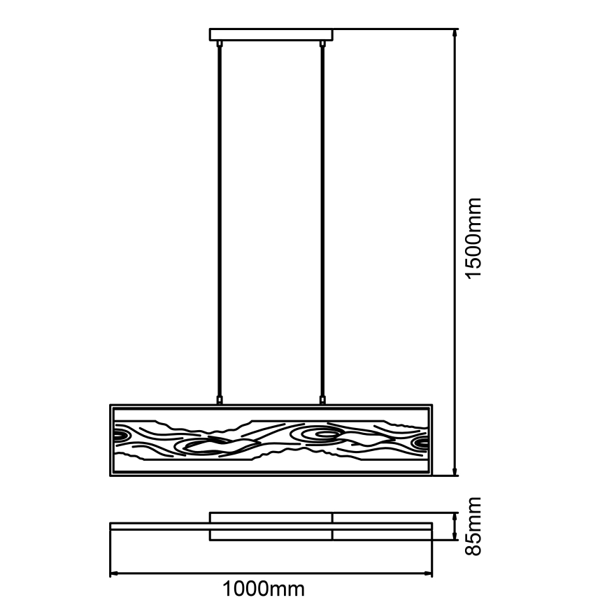 Brilliant - LED-kattokruunu johdossa CHAUMONT LED/20W/230V mänty