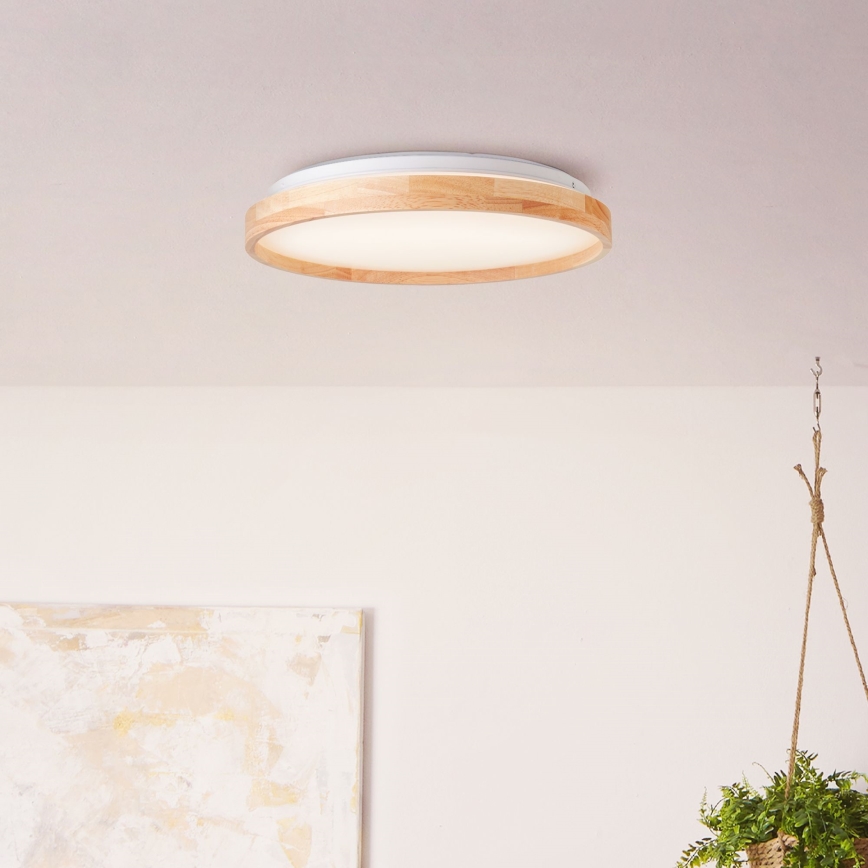 Brilliant - LED-kattovalaisin ALSON LED/26W/230V 3000/4500K halkaisija 39,5 cm kumiviikuna - FSC sertifioitu
