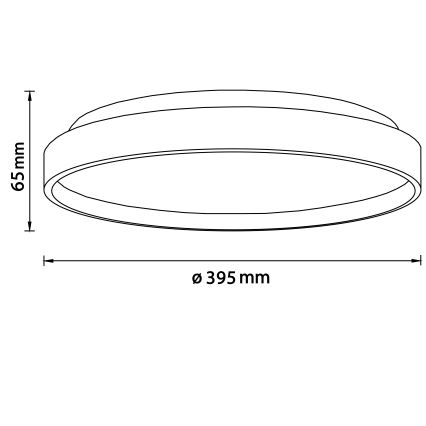 Brilliant - LED-kattovalaisin ALSON LED/26W/230V 3000/4500K halkaisija 39,5 cm kumiviikuna - FSC sertifioitu