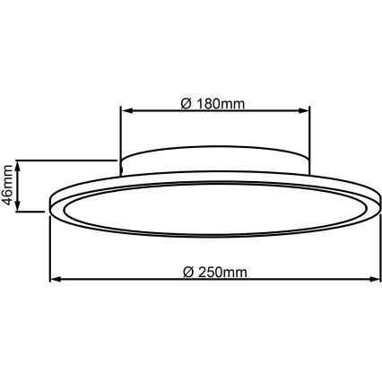 Brilliant - LED-kattovalaisin BUFFI LED/13W/230V halkaisija 25 cm 2700K