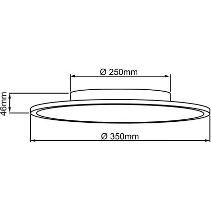 Brilliant - LED-kattovalaisin BUFFI LED/24W/230V halkaisija 35 cm 4000K