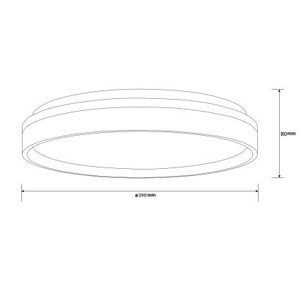 Brilliant - LED-kattovalaisin KALMAR LED/26W/230V 3000K halkaisija 39 cm valkoinen
