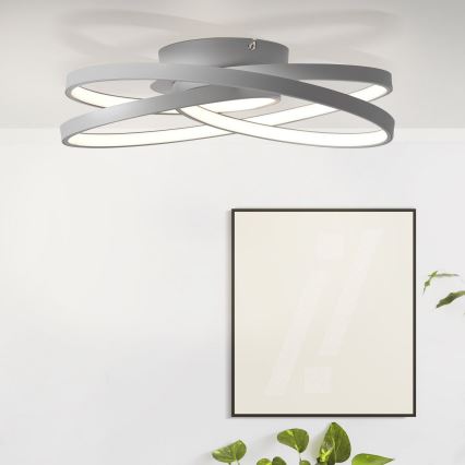 Brilliant - LED-kattovalaisin LABYRINTH LED/40W/230V halkaisija 39,5 cm harmaa