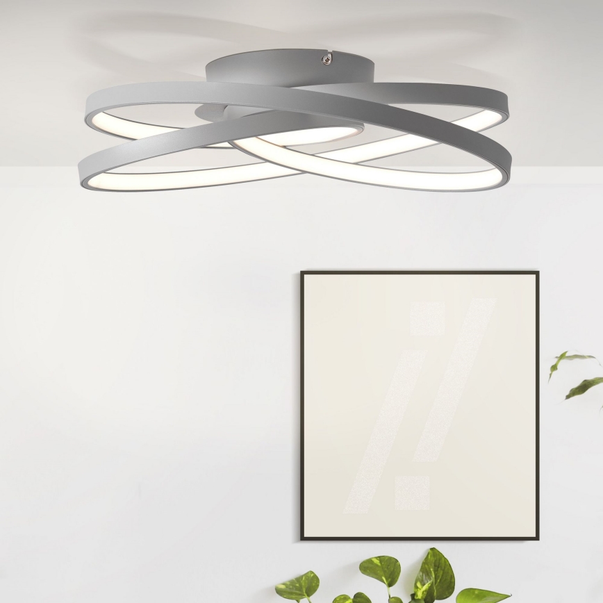 Brilliant - LED-kattovalaisin LABYRINTH LED/40W/230V halkaisija 39,5 cm harmaa