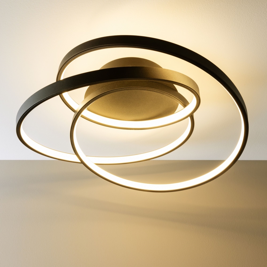 Brilliant - LED-kattovalaisin LABYRINTH LED/40W/230V halkaisija 39,5 cm musta