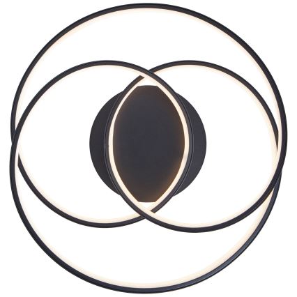 Brilliant - LED-kattovalaisin LABYRINTH LED/40W/230V halkaisija 39,5 cm musta