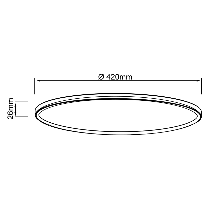 Brilliant - LED-kattovalaisin MILTON 24 W/230 V, Ø 42 cm, valkoinen