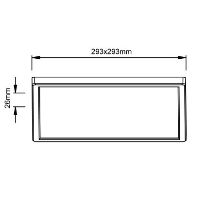 Brilliant - LED-kattovalaisin MILTON LED/18W/230V 29,3x29,3 cm musta