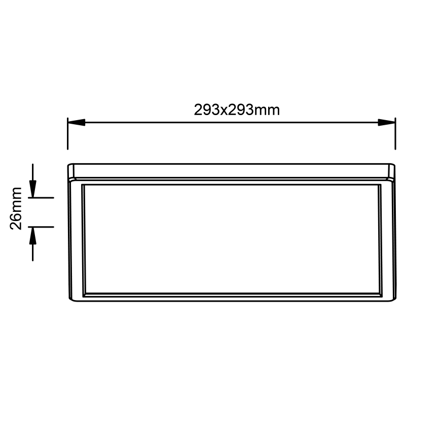 Brilliant - LED-kattovalaisin MILTON LED/18W/230V 29,3x29,3 cm musta