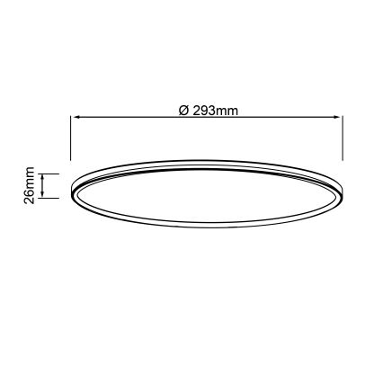 Brilliant - LED-kattovalaisin MILTON LED/18W/230V, halkaisija 29,3 cm, musta
