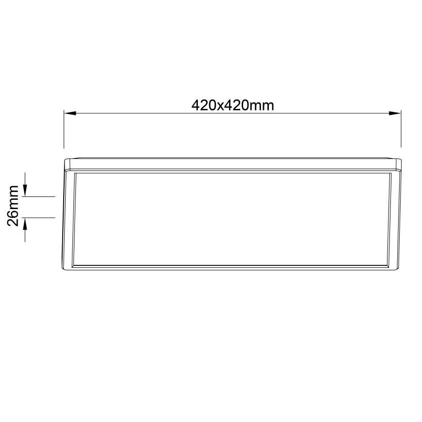 Brilliant - LED-kattovalaisin MILTON LED/24W/230V 42x42 cm musta