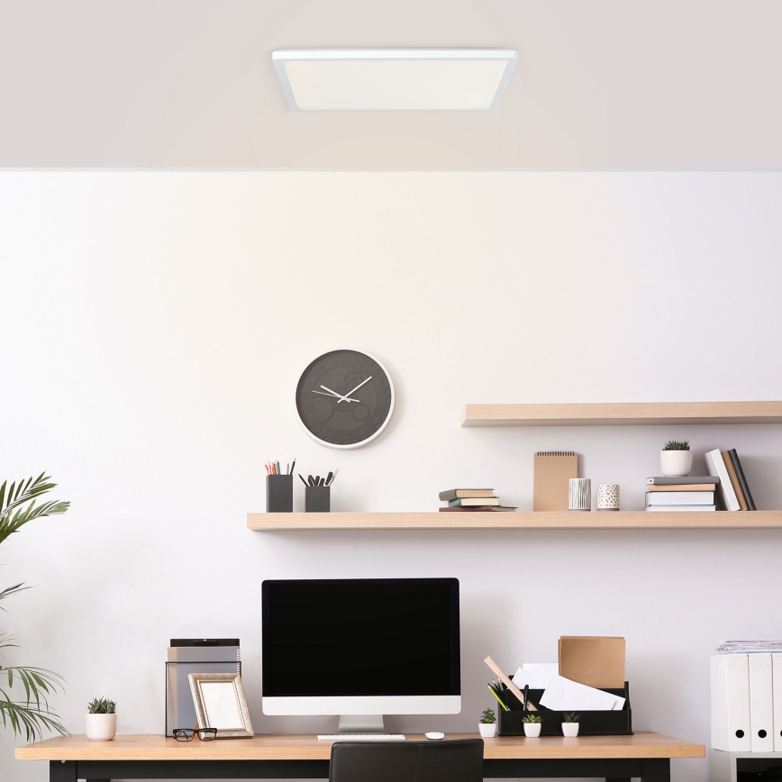 Brilliant - LED-kattovalaisin MILTON LED/24W/230V 42x42 cm valkoinen