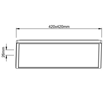 Brilliant - LED-kattovalaisin MILTON LED/24W/230V 42x42 cm valkoinen