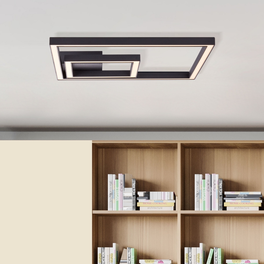 Brilliant - LED-kattovalaisin QUON LED/24W/230V 3000K 40x40 cm musta