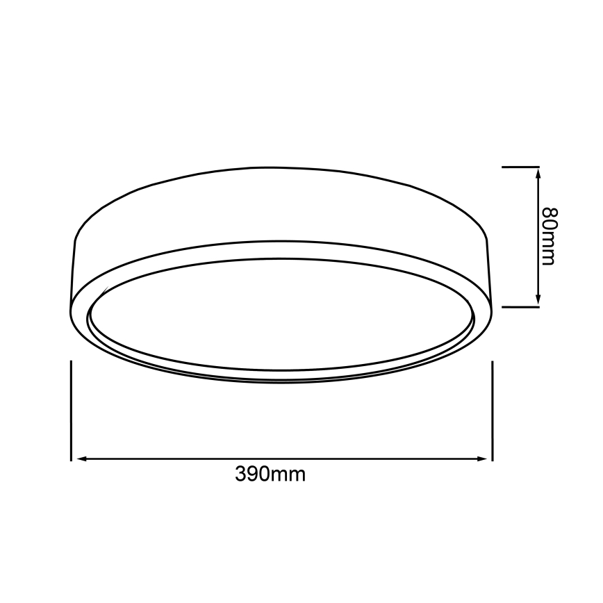 Brilliant - LED-kattovalaisin SLIMLINE LED/22W/230V halkaisija 39 cm kumipuu