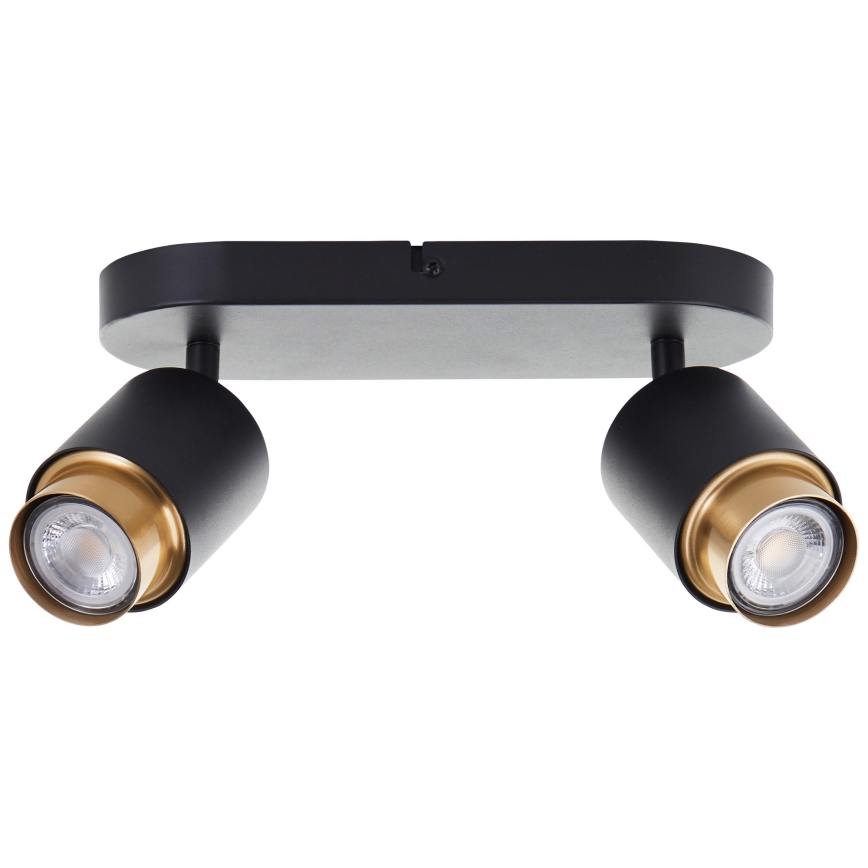Brilliant - LED-kohdevalaisin COVELO 2xGU10/5W/230V musta/kulta