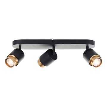 Brilliant - LED-kohdevalaisin COVELO 3xGU10/5W/230V musta/kultainen
