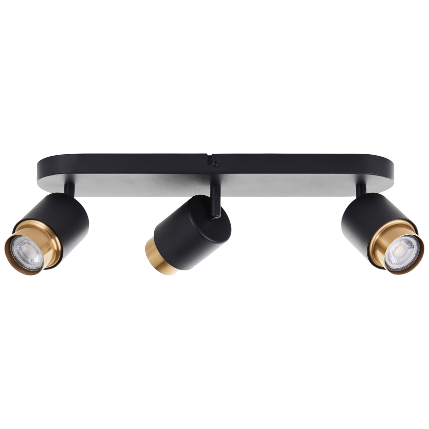 Brilliant - LED-kohdevalaisin COVELO 3xGU10/5W/230V musta/kultainen