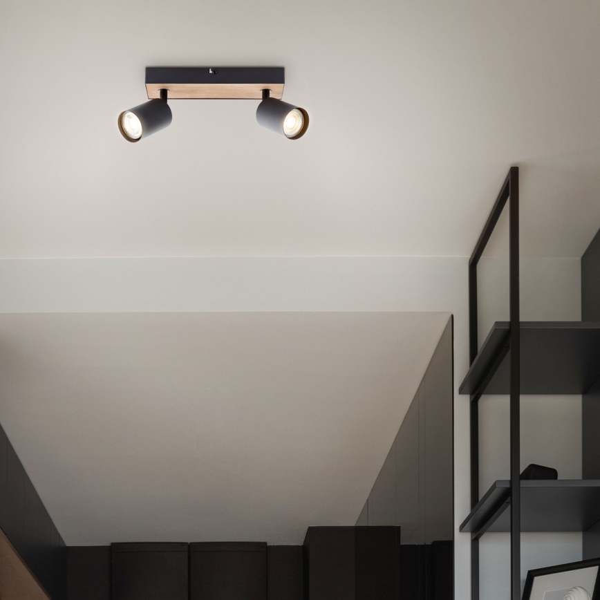 Brilliant - LED-kohdevalaisin JELLO 2xGU10/4,5W/230V mänty - FSC sertifioitu
