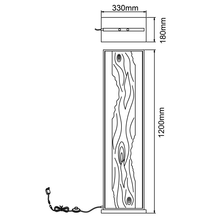 Brilliant - LED-lattiavalaisin CHAUMONT LED/20W/230V mänty - FSC sertifioitu
