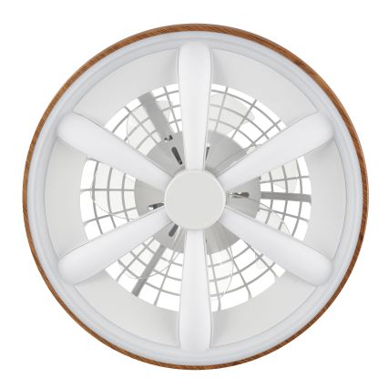 Brilliant - LED RGBW Himmennettävä kattotuuletin GAIANO LED/24W/230V 2700-6500K halkaisija 48 cm ruskea + kauko-ohjaus