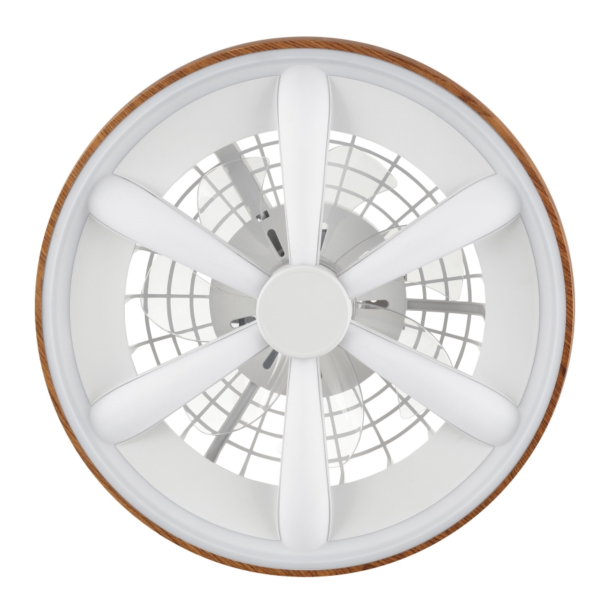 Brilliant - LED RGBW Himmennettävä kattotuuletin GAIANO LED/24W/230V 2700-6500K halkaisija 48 cm ruskea + kauko-ohjaus