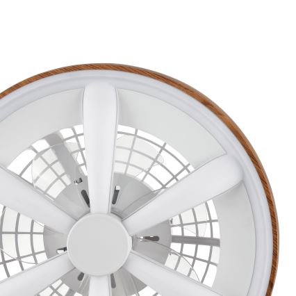 Brilliant - LED RGBW Himmennettävä kattotuuletin GAIANO LED/24W/230V 2700-6500K halkaisija 48 cm ruskea + kauko-ohjaus
