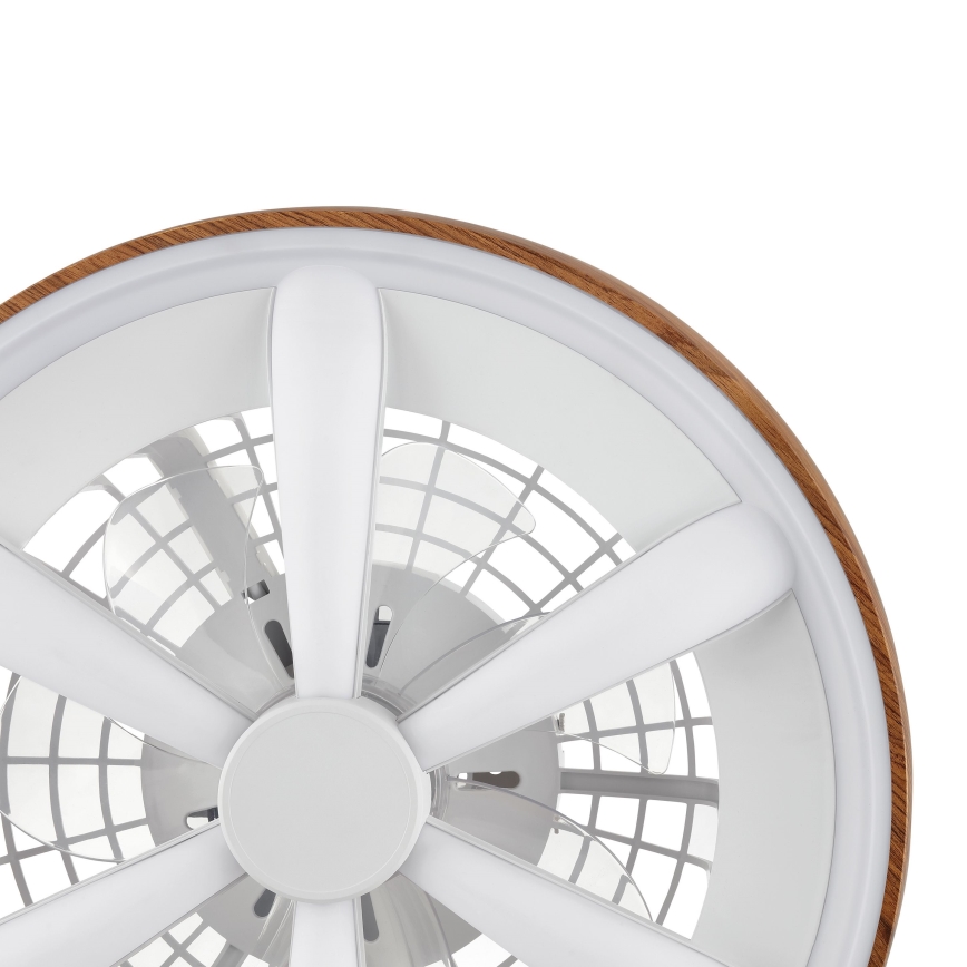 Brilliant - LED RGBW Himmennettävä kattotuuletin GAIANO LED/24W/230V 2700-6500K halkaisija 48 cm ruskea + kauko-ohjaus
