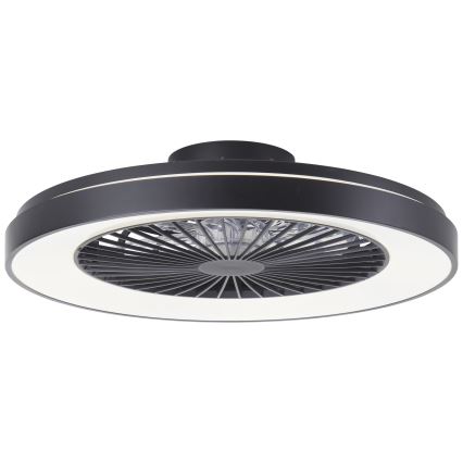 Brilliant - LED RGBW Himmennettävä kattotuuletin MAZZARO LED/24W/230V 3000-6500K halkaisija 58 cm musta + kauko-ohjaus