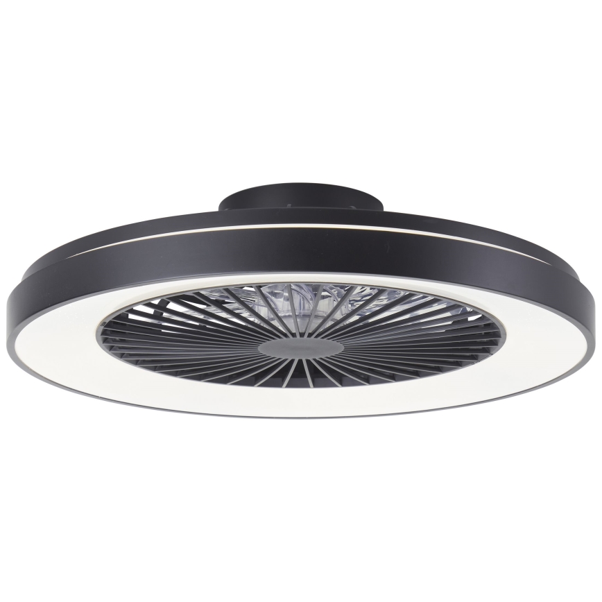 Brilliant - LED RGBW Himmennettävä kattotuuletin MAZZARO LED/24W/230V 3000-6500K halkaisija 58 cm musta + kauko-ohjaus