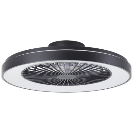 Brilliant - LED RGBW Himmennettävä kattotuuletin MAZZARO LED/24W/230V 3000-6500K halkaisija 58 cm musta + kauko-ohjaus