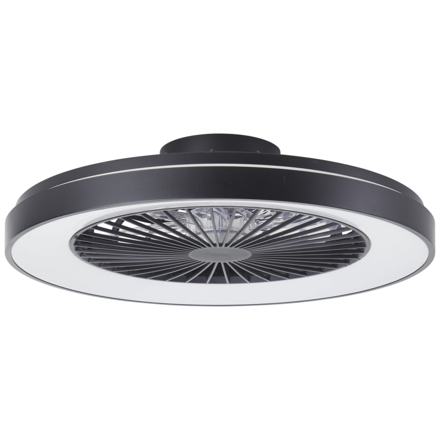 Brilliant - LED RGBW Himmennettävä kattotuuletin MAZZARO LED/24W/230V 3000-6500K halkaisija 58 cm musta + kauko-ohjaus