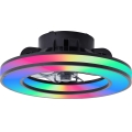 Brilliant - LED RGBW Himmennettävä kattotuuletin MONDELLO LED/26W/230V 2700-6500K halkaisija 41 cm musta + kauko-ohjaus