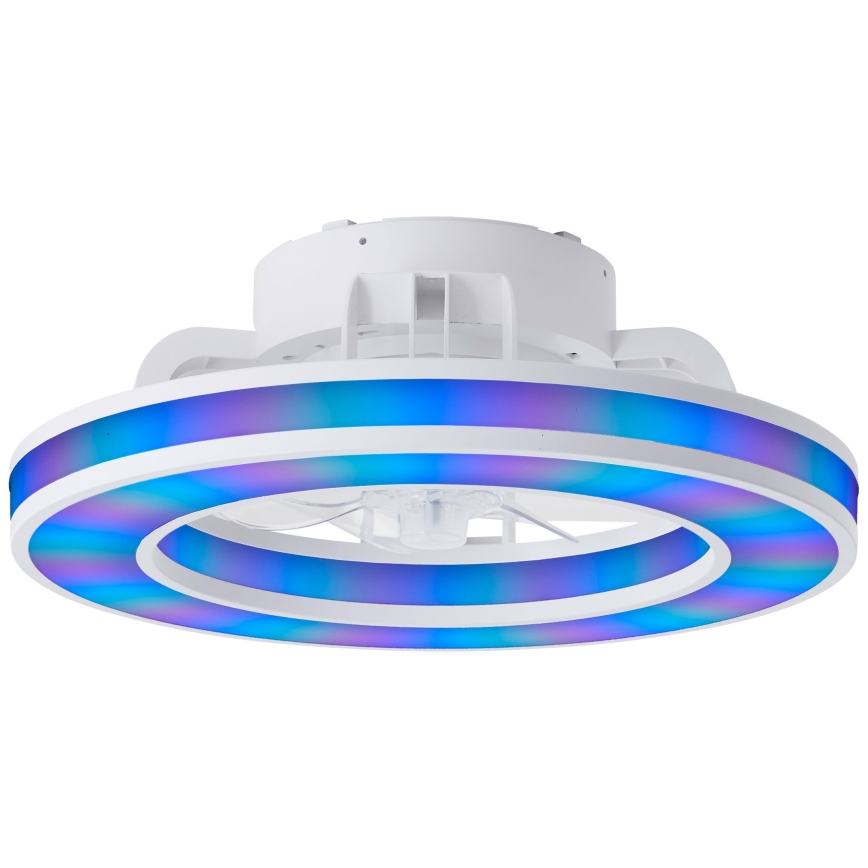 Brilliant - LED RGBW Himmennettävä kattotuuletin MONDELLO LED/26W/230V 2700-6500K halkaisija 41,5 cm valkoinen + kauko-ohjaus