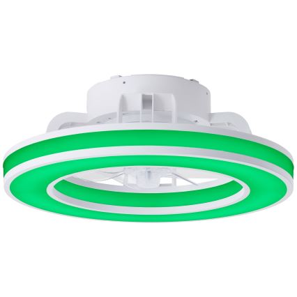 Brilliant - LED RGBW Himmennettävä kattotuuletin MONDELLO LED/26W/230V 2700-6500K halkaisija 41,5 cm valkoinen + kauko-ohjaus