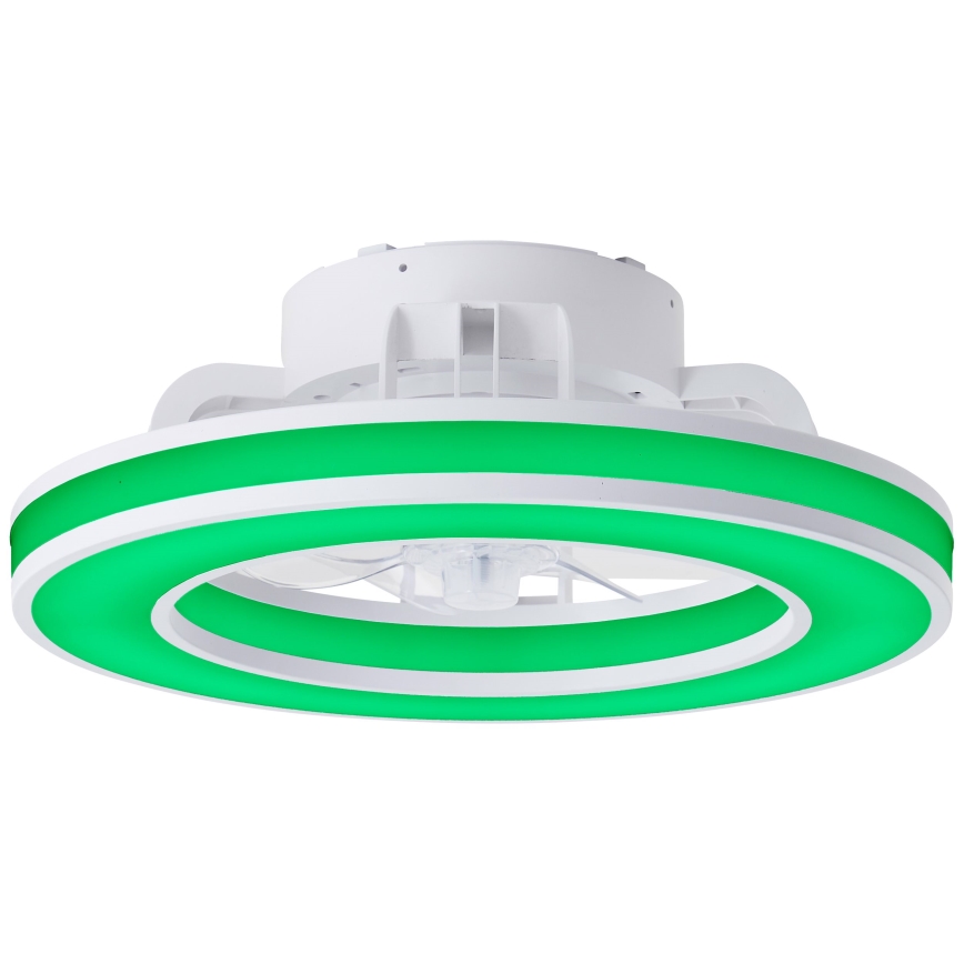 Brilliant - LED RGBW Himmennettävä kattotuuletin MONDELLO LED/26W/230V 2700-6500K halkaisija 41,5 cm valkoinen + kauko-ohjaus