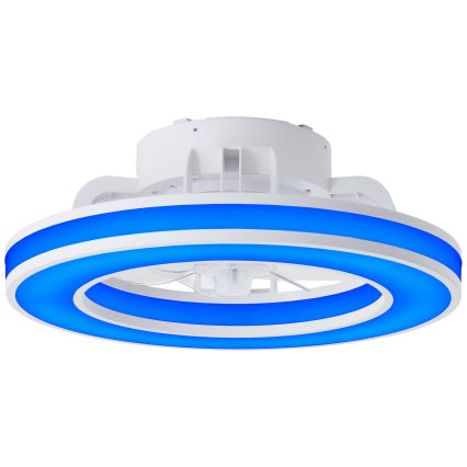 Brilliant - LED RGBW Himmennettävä kattotuuletin MONDELLO LED/26W/230V 2700-6500K halkaisija 41,5 cm valkoinen + kauko-ohjaus