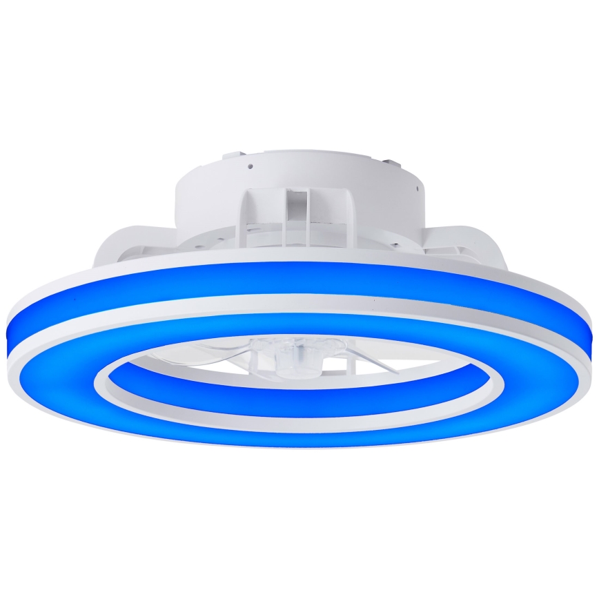 Brilliant - LED RGBW Himmennettävä kattotuuletin MONDELLO LED/26W/230V 2700-6500K halkaisija 41,5 cm valkoinen + kauko-ohjaus