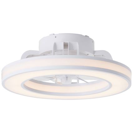 Brilliant - LED RGBW Himmennettävä kattotuuletin MONDELLO LED/26W/230V 2700-6500K halkaisija 41,5 cm valkoinen + kauko-ohjaus