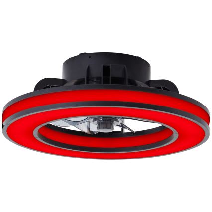 Brilliant - LED RGBW Himmennettävä kattotuuletin MONDELLO LED/26W/230V 2700-6500K halkaisija 41 cm musta + kauko-ohjaus
