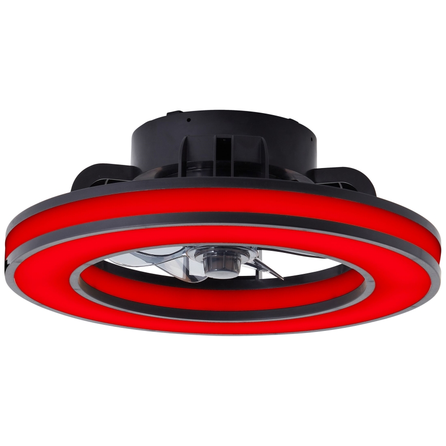 Brilliant - LED RGBW Himmennettävä kattotuuletin MONDELLO LED/26W/230V 2700-6500K halkaisija 41 cm musta + kauko-ohjaus