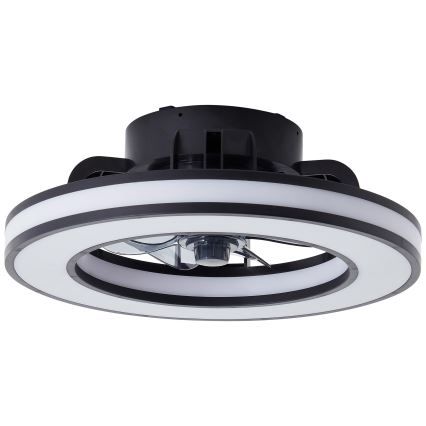 Brilliant - LED RGBW Himmennettävä kattotuuletin MONDELLO LED/26W/230V 2700-6500K halkaisija 41 cm musta + kauko-ohjaus