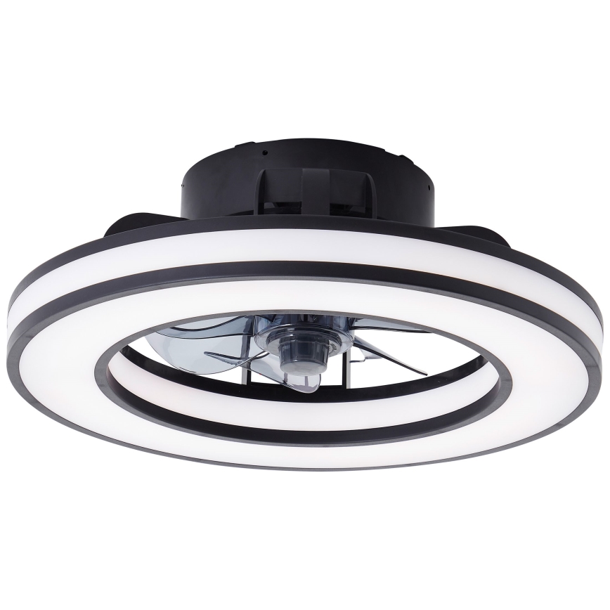 Brilliant - LED RGBW Himmennettävä kattotuuletin MONDELLO LED/26W/230V 2700-6500K halkaisija 41 cm musta + kauko-ohjaus
