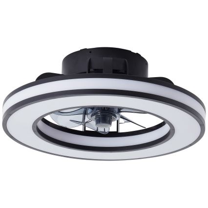 Brilliant - LED RGBW Himmennettävä kattotuuletin MONDELLO LED/26W/230V 2700-6500K halkaisija 41 cm musta + kauko-ohjaus