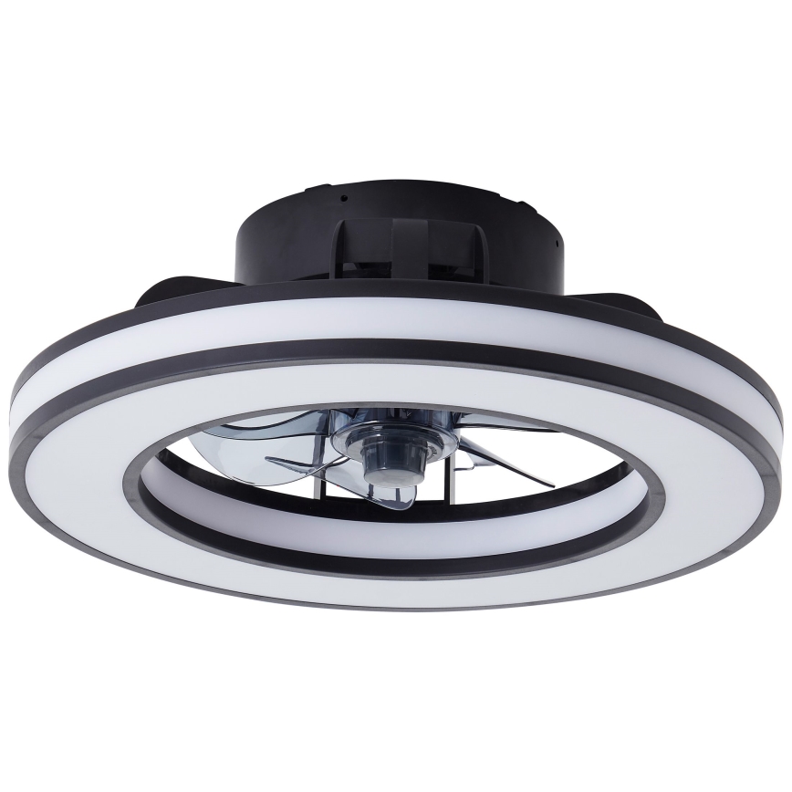 Brilliant - LED RGBW Himmennettävä kattotuuletin MONDELLO LED/26W/230V 2700-6500K halkaisija 41 cm musta + kauko-ohjaus