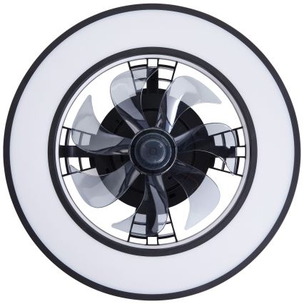 Brilliant - LED RGBW Himmennettävä kattotuuletin MONDELLO LED/26W/230V 2700-6500K halkaisija 41 cm musta + kauko-ohjaus