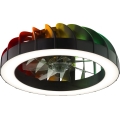 Brilliant - LED RGBW himmennettävä kattotuuletin valolla FANORA LED/30W/230V 2700-6500K halkaisija 46 cm musta + kaukosäädin