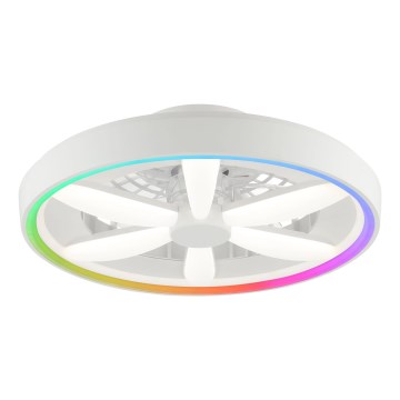 Brilliant - LED RGBW Himmennettävä kattotuuletin valolla GAIANO LED/48W/230V 2700-6500K valkoinen + kauko-ohjaus