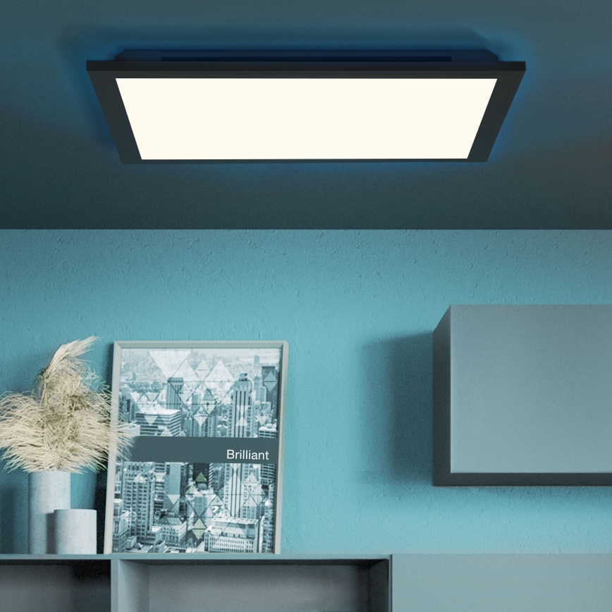 Brilliant - LED RGBW Himmennettävä kattovalo ALLIE LED/24W/230V 2700-6500K musta + kauko-ohjaus