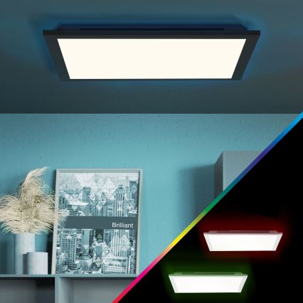 Brilliant - LED RGBW Himmennettävä kattovalo ALLIE LED/24W/230V 2700-6500K musta + kauko-ohjaus